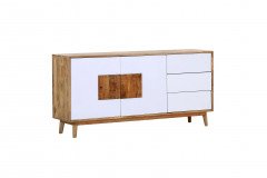 Tavole von GUTMANN - Couchtisch mit drehbarer Tischplatte Mango natur/ weiß