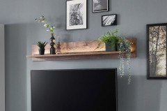 Coruna von IDEAL Möbel - Wohnwand in mattem Weiß mit Eiche Ribbeck