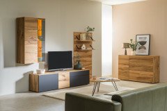 Como von Schösswender - Wohnwand VSCO 01R Kupfereiche bronze geölt