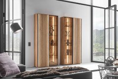 Selino von Hartmann - Wohnwand V24 Kerneiche natur/ anthrazit 