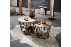 Naturstücke von Hartmann - Beistelltisch Riffeiche Umato