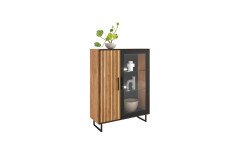Bella-living von Elfo Möbel - Sideboard 3511 Eiche/ schwarz