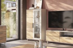 Kai von Elfo Möbel - Wohnwand Eiche bianco