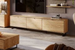 Rosa von Elfo Möbel - Wohnwand Eiche, inklusive Beleuchtung