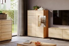 Rosa von Elfo Möbel - Wohnwand Eiche, inklusive Beleuchtung