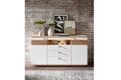 Fresno von Wohnconcept - Wohnwand 83 in Weiß/ Artisan Eiche