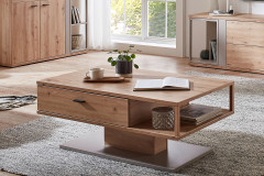 Grado-living von IDEAL Möbel - Vitrine Eiche mit Basaltabsetzung