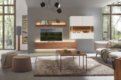 Torido von Hartmann - Wohnwand V20 Lack weiß/ Kerneiche Umato