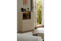 Simea von Musterring - Wohnwand kaschmir/ Eiche