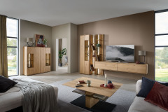 Vala von Hartmann - Wohnwand V20 aus massiver Kerneiche natur