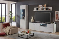 Wave-living von IDEAL Möbel - Wohnwand in Weiß und Marmor