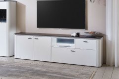 Wave-living von IDEAL Möbel - Wohnwand in Weiß und Marmor