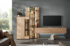 Vala von Hartmann - Wohnwand V20 aus massiver Kerneiche natur