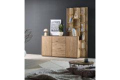 Vala von Hartmann - Wohnwand V20 aus massiver Kerneiche natur