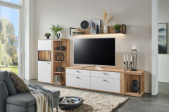 Modica von IDEAL Möbel - Wohnwand Eiche Artisan/ modern white