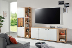 Modica von IDEAL Möbel - Wohnwand Eiche Artisan/ modern white