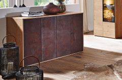 Selecto von Schösswender - Hängeregal SE 18O Wildeiche/ Metall Rost