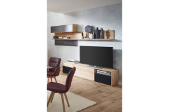 Selecto von Schösswender - Hängeregal SE 18O Wildeiche/ Metall Rost