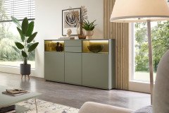 Zudar von Stralsunder - Wohnwand EB31501 Risseiche/ sandbeige