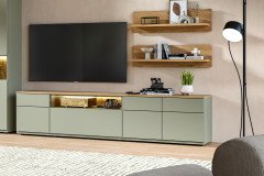 Zudar von Stralsunder - Wohnwand EB31501 Risseiche/ sandbeige
