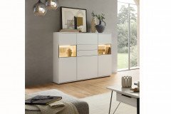 Zudar von Stralsunder - Wohnwand EB31501 Risseiche/ sandbeige