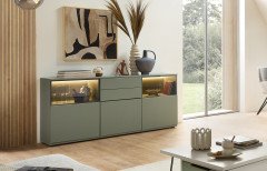 Zudar von Stralsunder - Wohnwand EB31501 Risseiche/ sandbeige