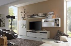 Trento von MCA - Wohnwand II weiß Hochglanz