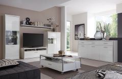 Trento von MCA - Wohnwand II weiß Hochglanz