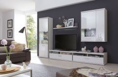 Trento von MCA - Wohnwand II weiß Hochglanz