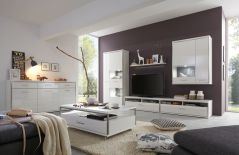 Trento von MCA - Wohnwand II weiß Hochglanz