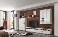 Trento von MCA - Wohnwand II weiß Hochglanz