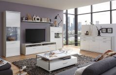 Trento von MCA - Wohnwand II weiß Hochglanz