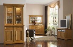 Victoria-living von Dudinger - Vitrinenschrank Fichte antik gewachst