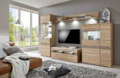 Miro-living von IDEAL Möbel - Wohnwand 09 Eiche bianco