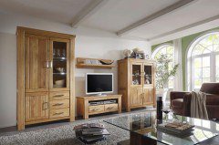 Siena-living von Quadrato - Wohnwand A-05130-6 teilmassive Wildeiche