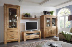 Siena-living von Quadrato - Wohnwand A-05130-6 teilmassive Wildeiche