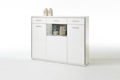 Trento von MCA - Wohnwand II weiß Hochglanz