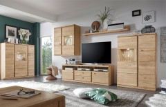 Terano von Quadrato - Wohnwand 40 52 05 Wildeiche teil-massiv