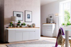 Romina von MCA furniture - Lowboard weiß/ Eiche