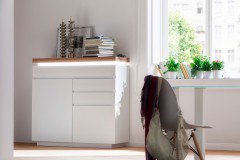 Romina von MCA furniture - Lowboard weiß/ Eiche