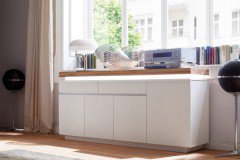 Romina von MCA furniture - Lowboard weiß/ Eiche