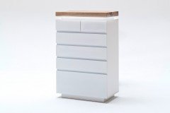 Romina von MCA furniture - Lowboard weiß/ Eiche