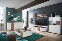 Luzern von MCA - Wohnwand weiß Hochglanz