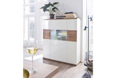 Luzern von MCA - Wohnwand weiß Hochglanz