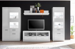 Bianco von Kollektion Letz - Wohnwand 7W iX 13 Weiß Hochglanz