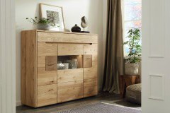 Solento von Wöstmann - Couchtisch Wildeiche/ Mattglas cubanit