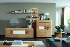 Solento von Wöstmann - Couchtisch Wildeiche/ Mattglas cubanit