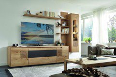 Solento von Wöstmann - Couchtisch Wildeiche/ Mattglas cubanit