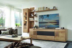 Solento von Wöstmann - Couchtisch Wildeiche/ Mattglas cubanit