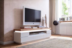 Romina von MCA furniture - Lowboard weiß/ Eiche